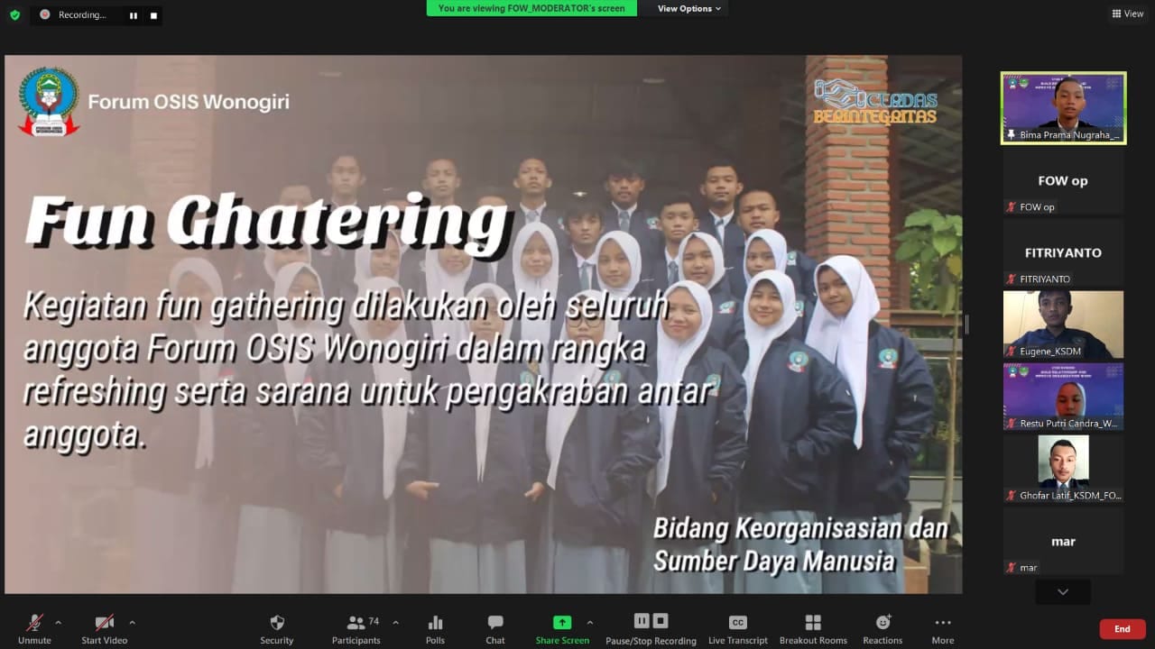 Wonogiri Youth Forum Perkuat Kolaborasi dengan Studi Banding dengan Forum OSIS Jawa Barat