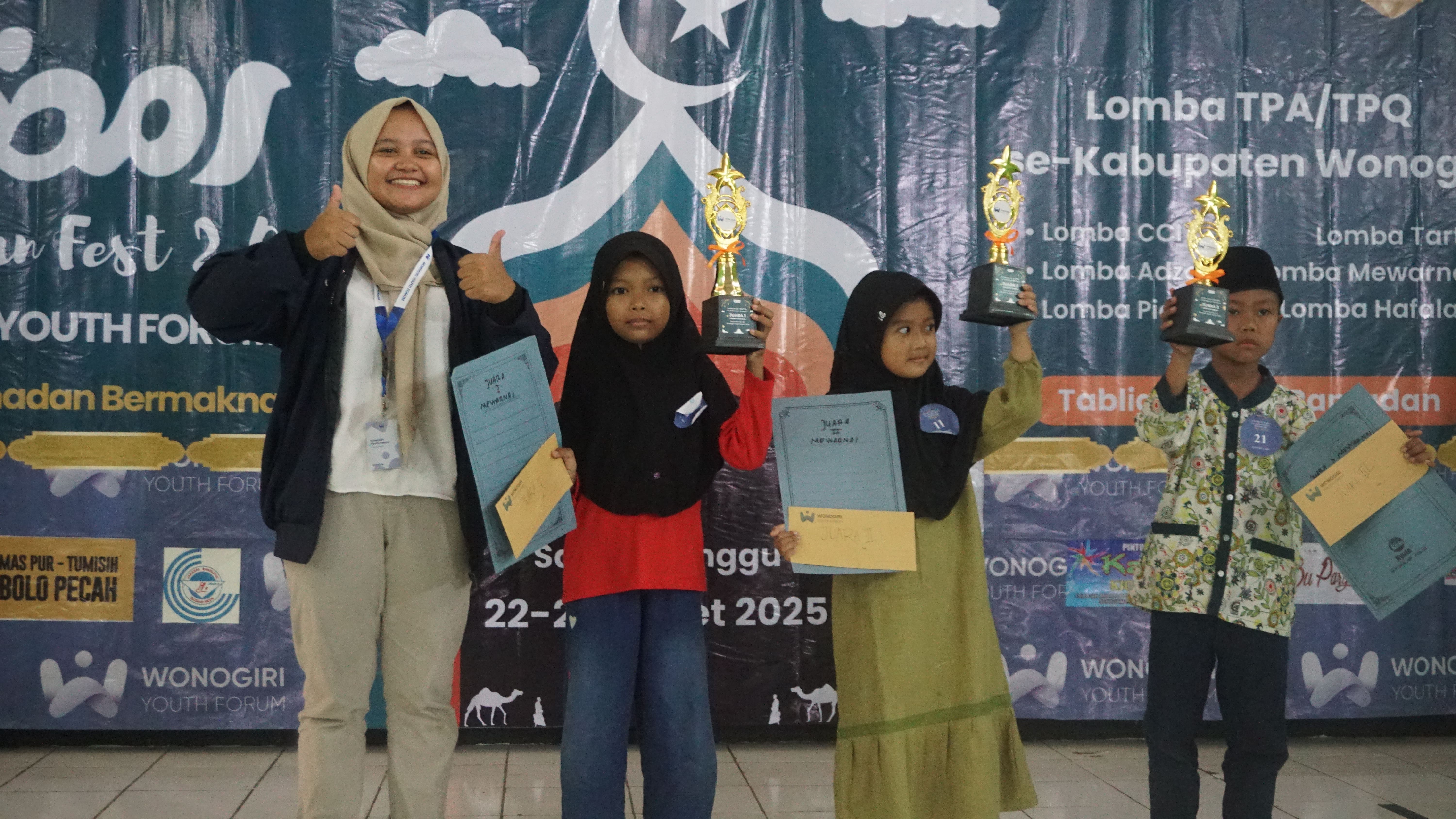 Wonogini Youth Forum lomba TPQ Ramadhan  kompetisi hebat,  pancarkan Al-qur'an dunia di SMAN 1 Baturetno 