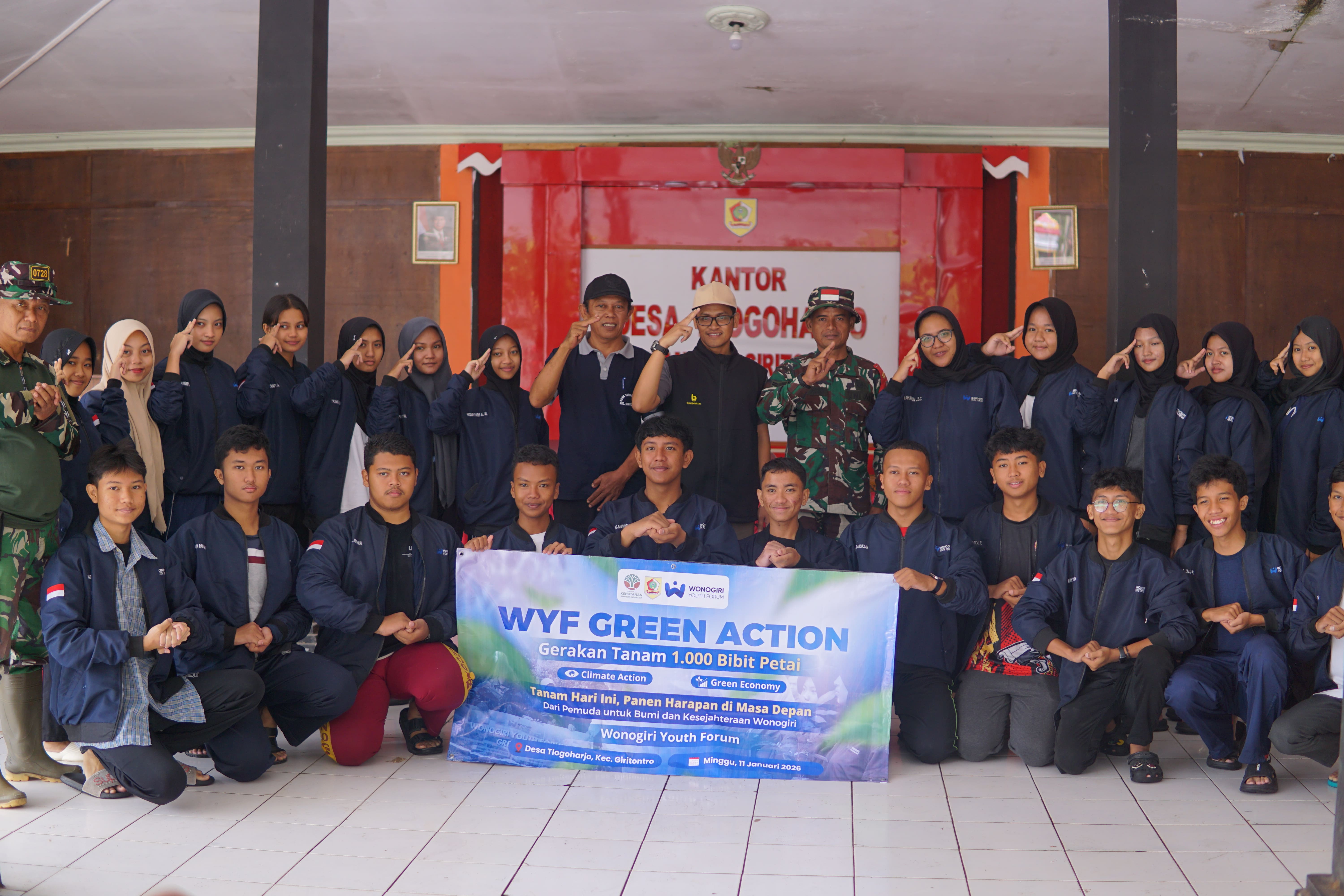 Wonogiri Youth Forum Gelar Green Action, Tanam 1.000 Bibit Petai di Giritontro